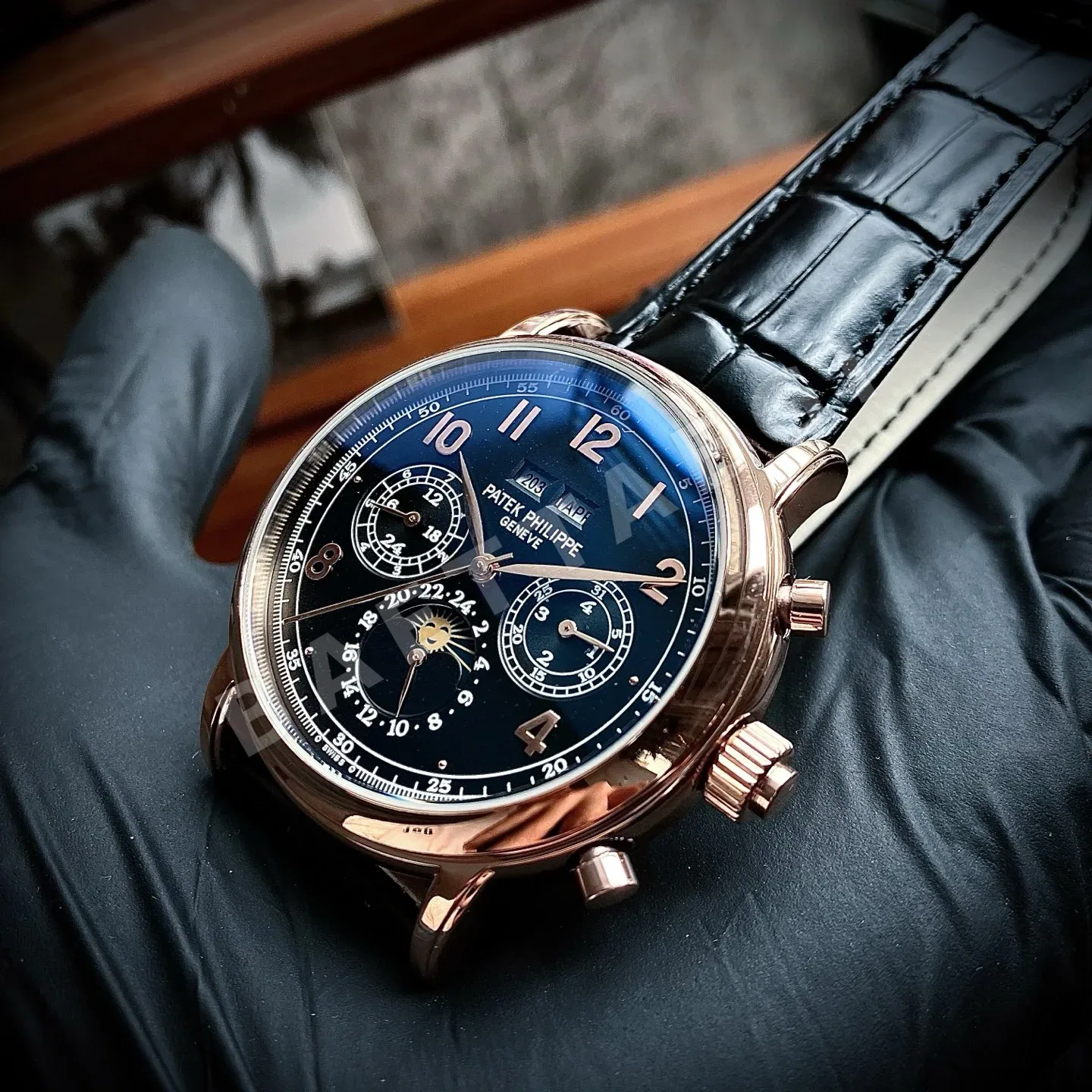 파텍필립 투르비용 드래곤 다이얼 자동 레더스트랩 스틸 레플리카 44145 Patek Philippe 상세 이미지 8