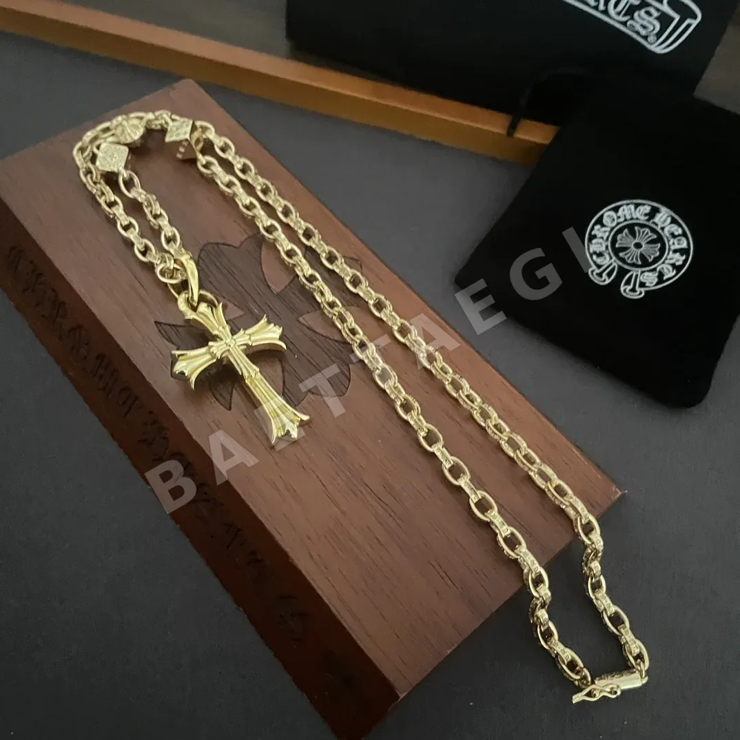 크롬하츠 크로스 레터 골드 목걸이 126939