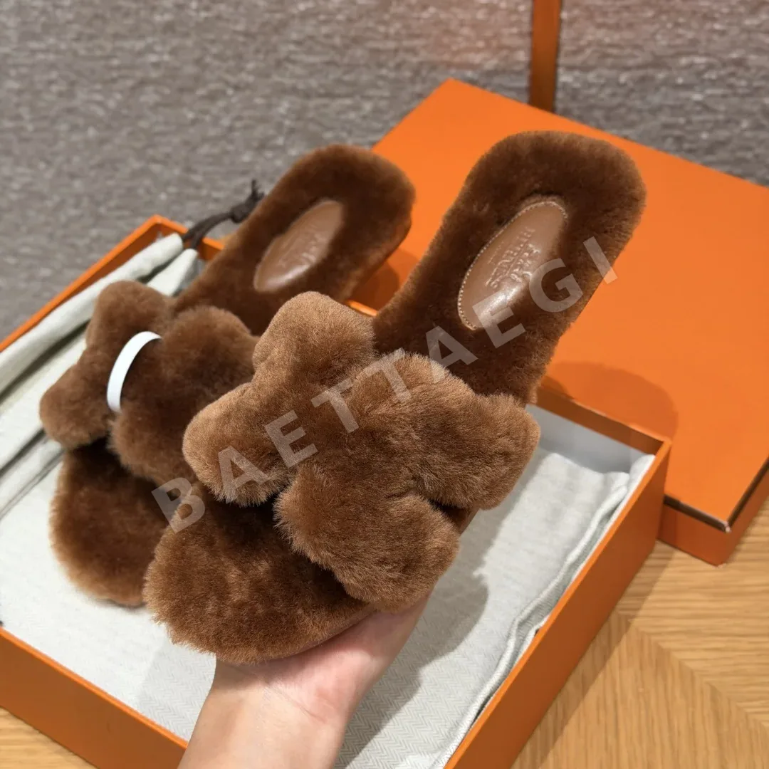 에르메스 오란 샌들 내추럴 울 레더 H 컷아웃 상세 이미지 2