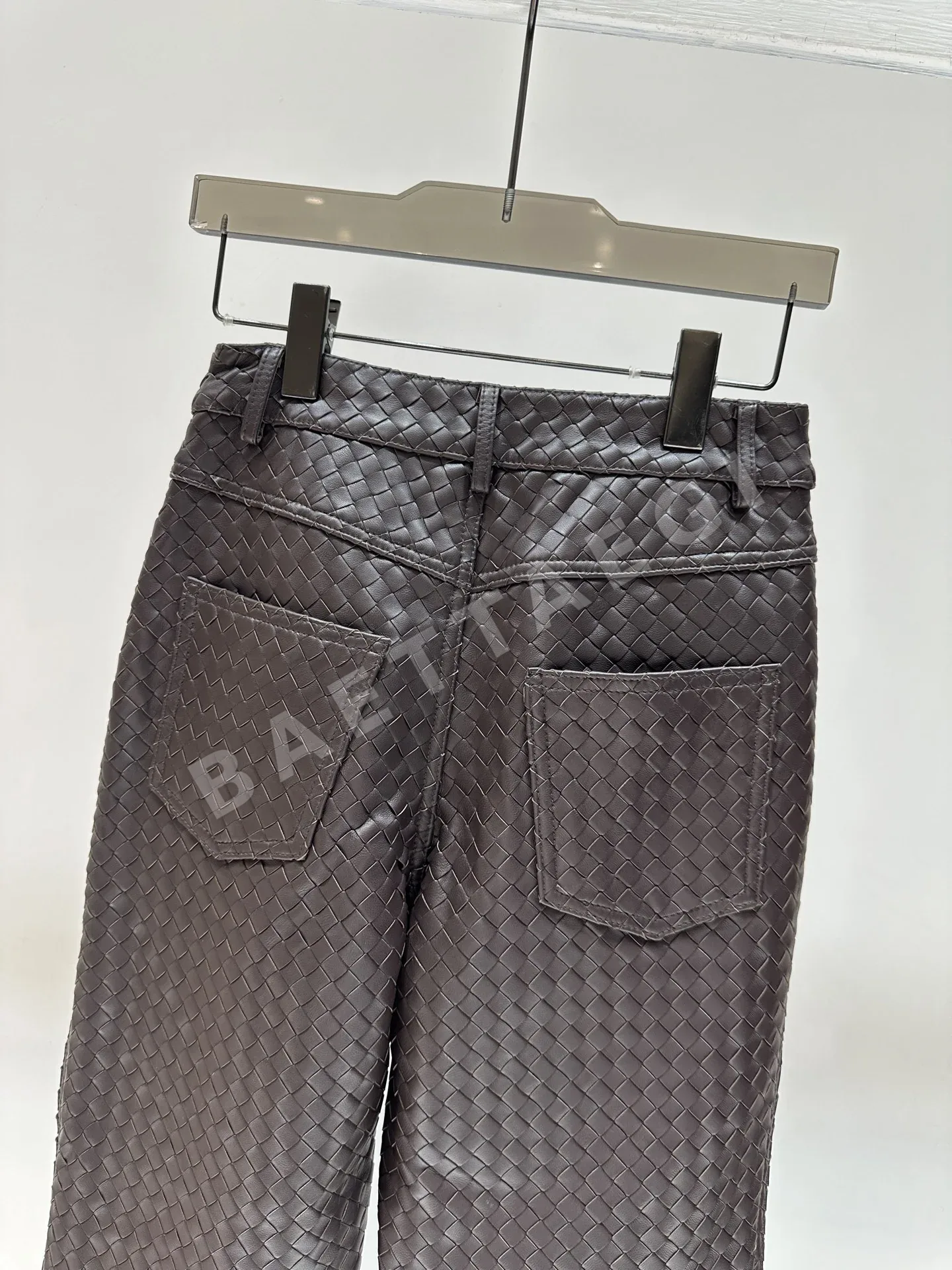 보테가베네타 램스킨 와이드 레그 여성 바지 상세 이미지 8