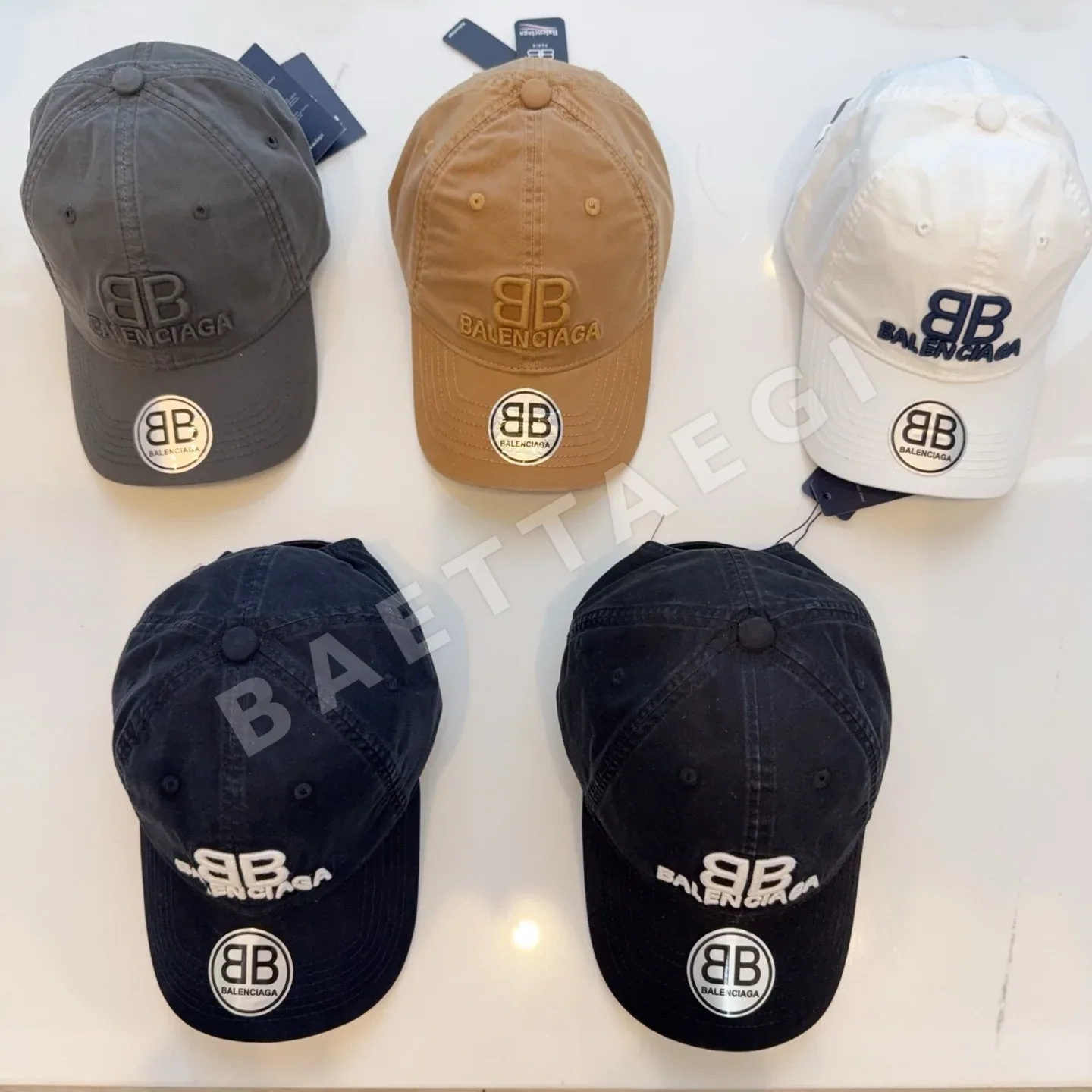 발렌시아가 워시드 코튼 어부 모자 81880