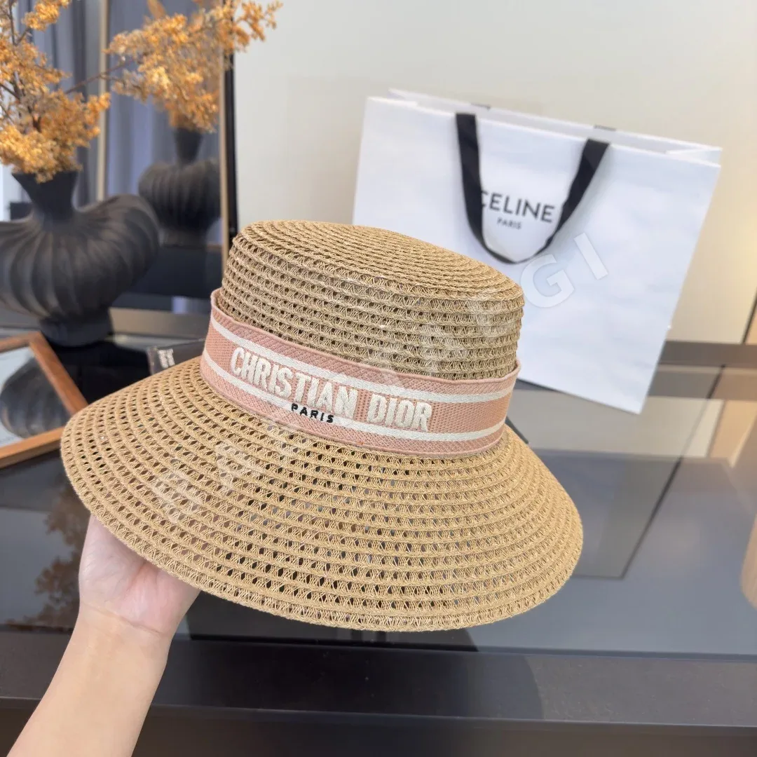디올 엠보싱 밀짚 모자 상세 이미지 3