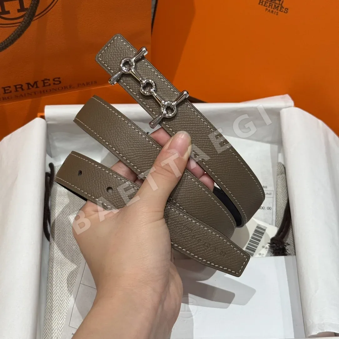 에르메스 H자형 버클 소가죽 양면 벨트 상세 이미지 2