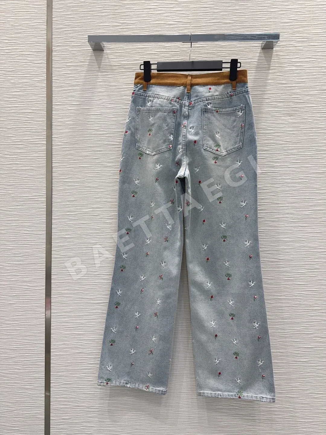 디올 데미지 가공 워시드 데님 여성 바지 상세 이미지 8