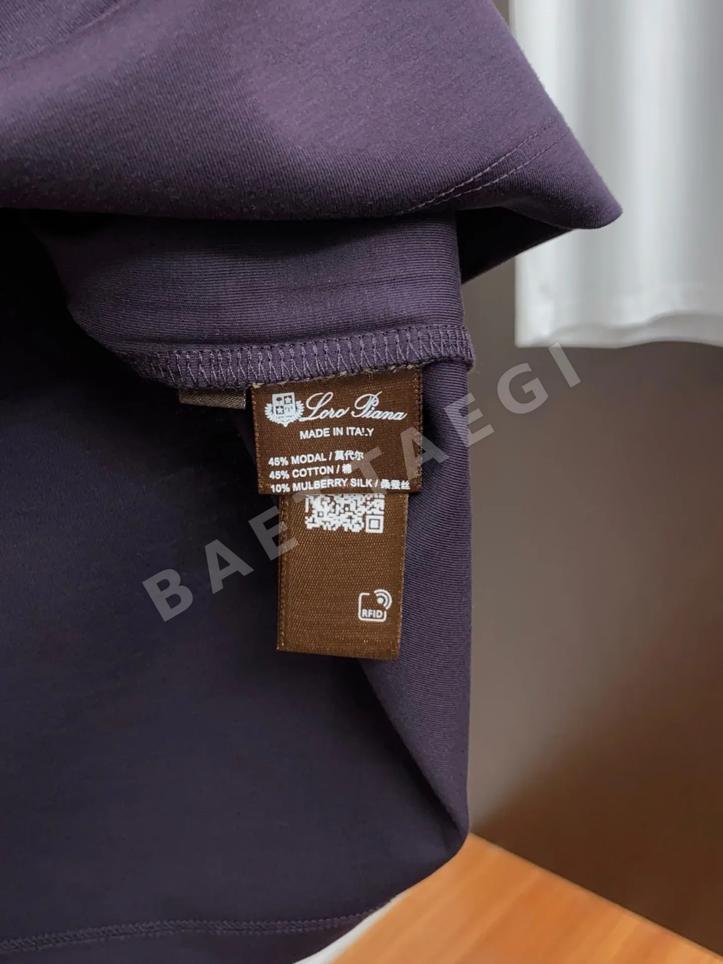 로로피아나 남성 마세라즈드 코튼 반팔 티셔츠 상세 이미지 6