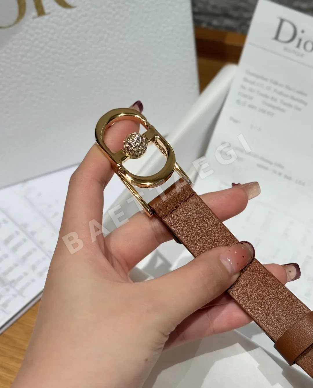디올 몽테뉴 졸리 가죽 벨트 상세 이미지 6