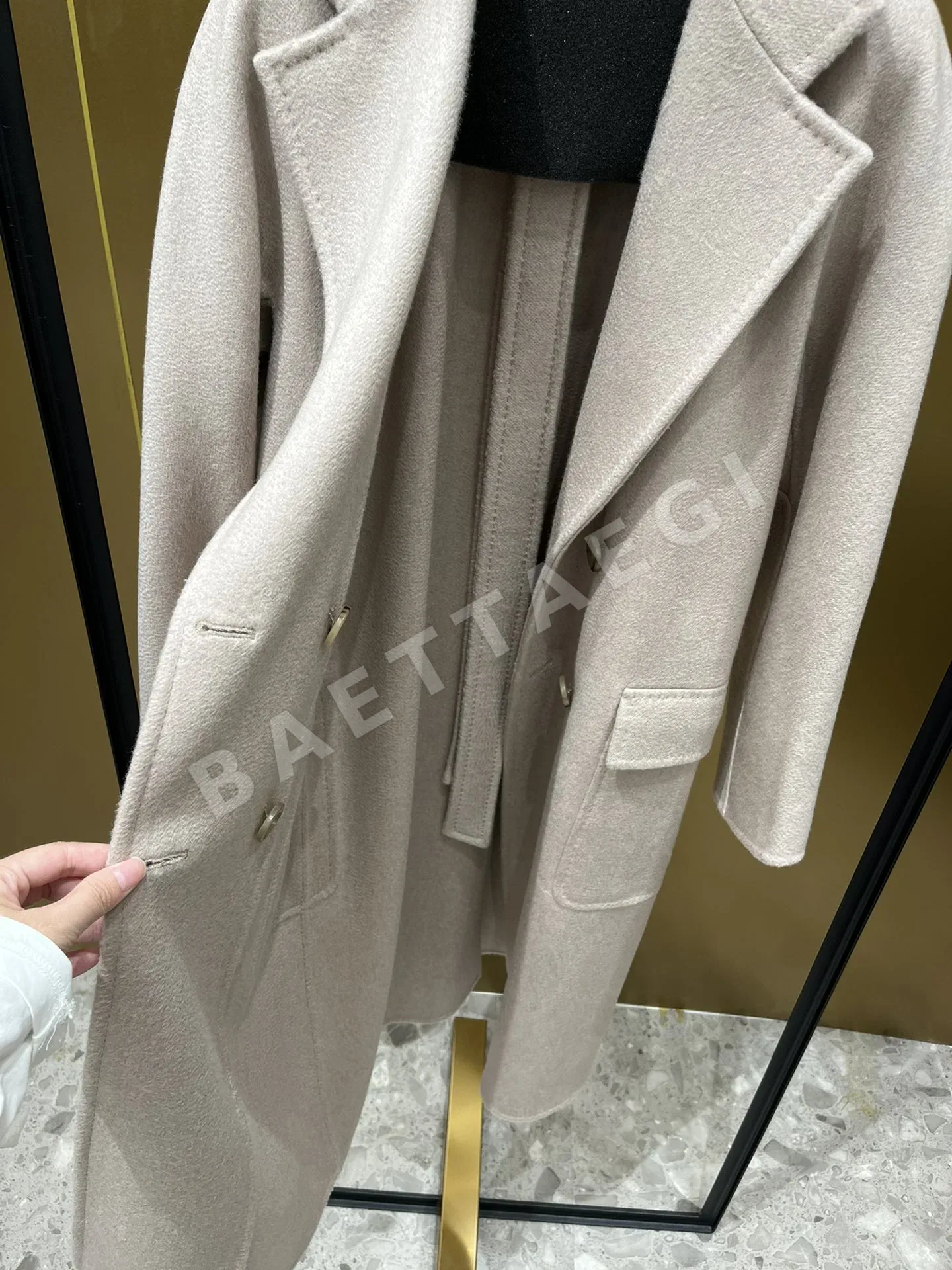 막스마라 레나니아 캐시미어 더블 브레스티드 코트 상세 이미지 8