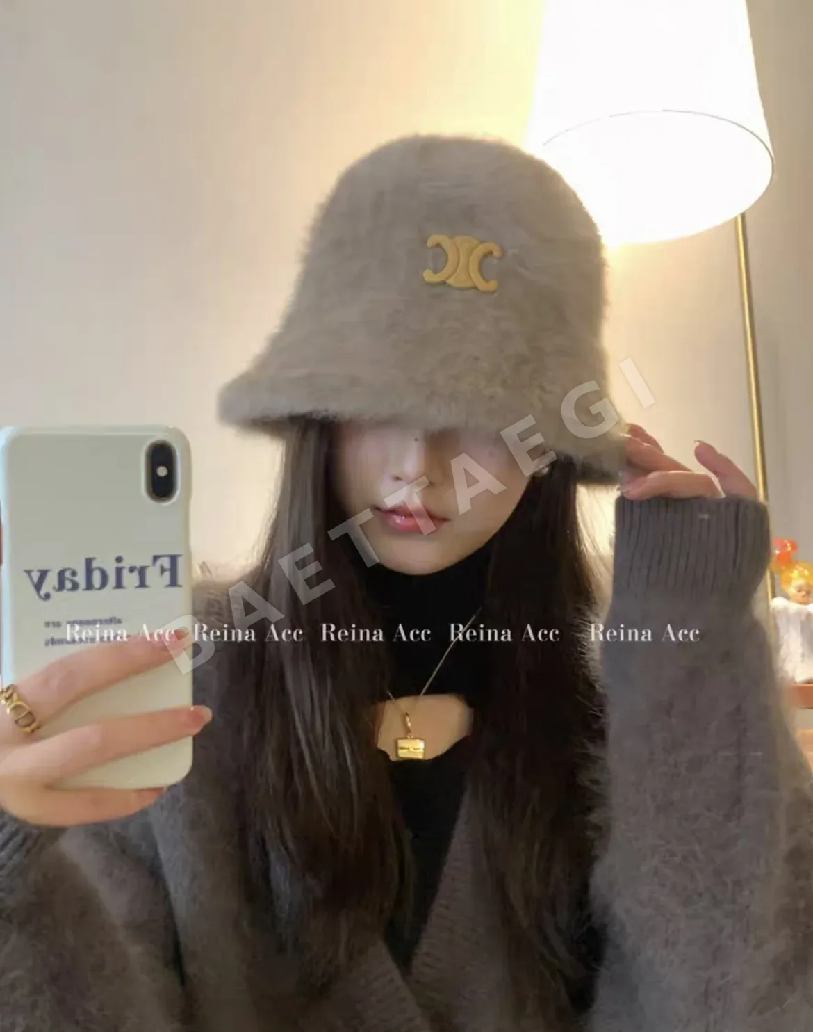 셀린느 토끼 모피 어부 모자 상세 이미지 2