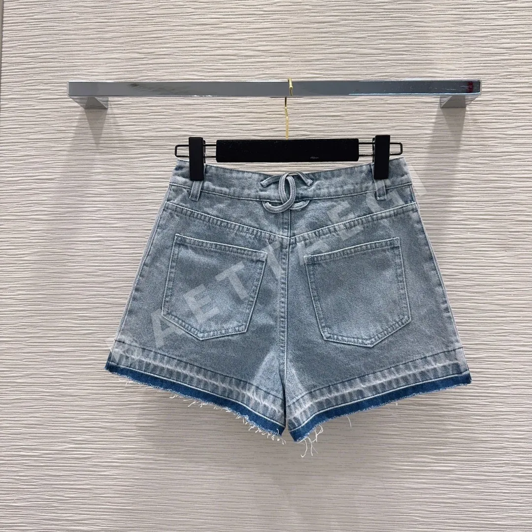 샤넬 데미지 가공 데님 반바지 상세 이미지 7