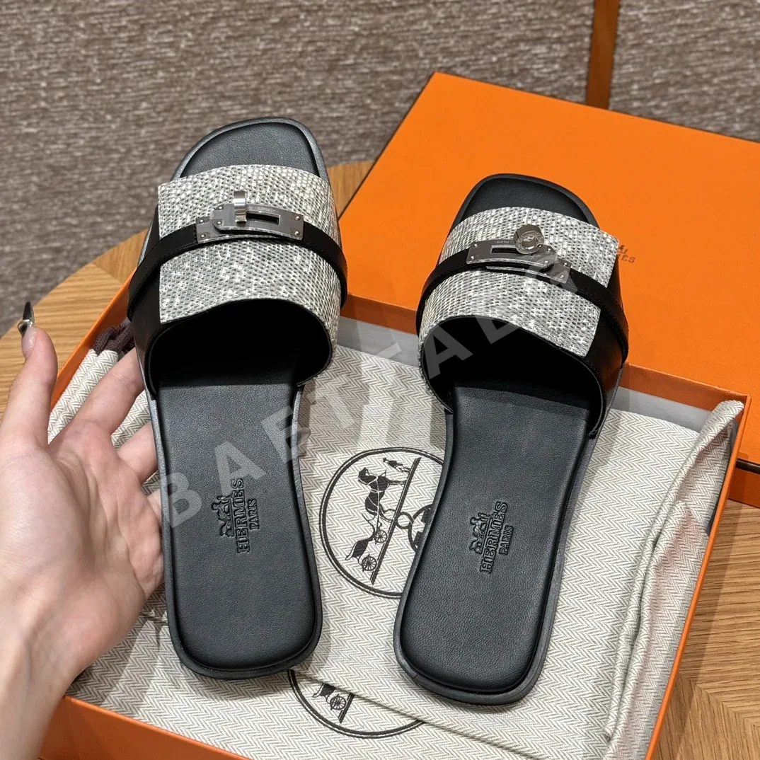 에르메스 줄리아 샌들 블랙 도마뱀 가죽 상세 이미지 6