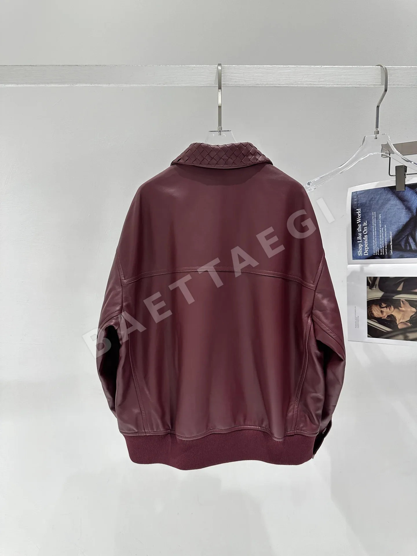 보테가베네타 가죽 짜임 여성 자켓 상세 이미지 8