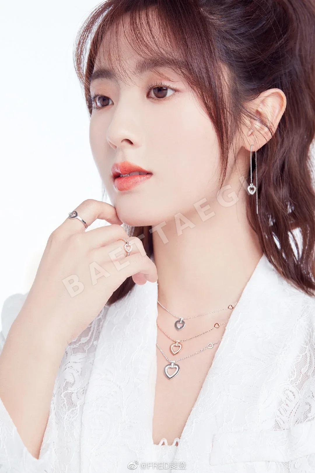 프레드 하트 다이아몬드 목걸이 상세 이미지 8