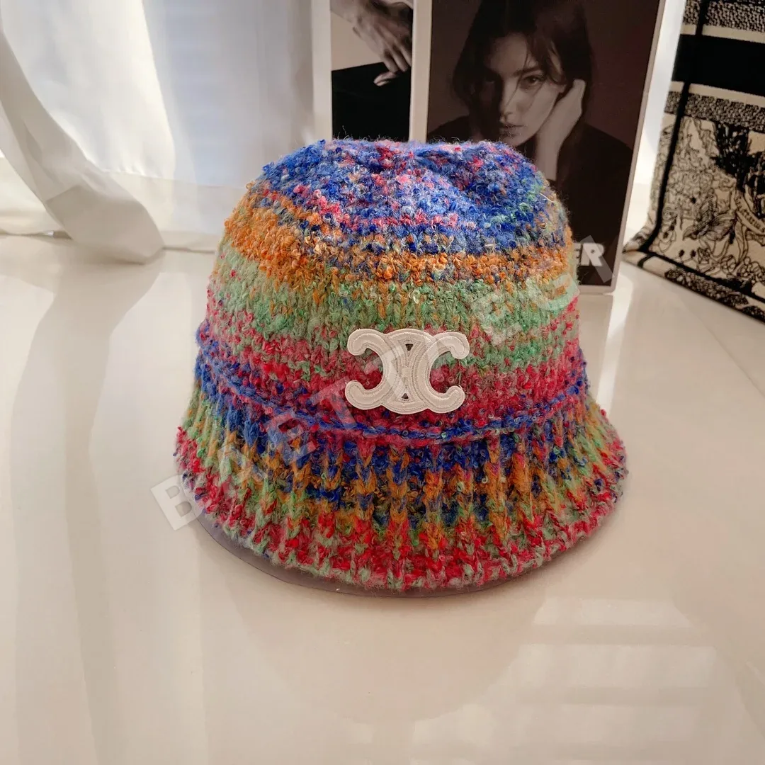 셀린느 레트로 믹스 컬러 니트 버킷햇 상세 이미지 2