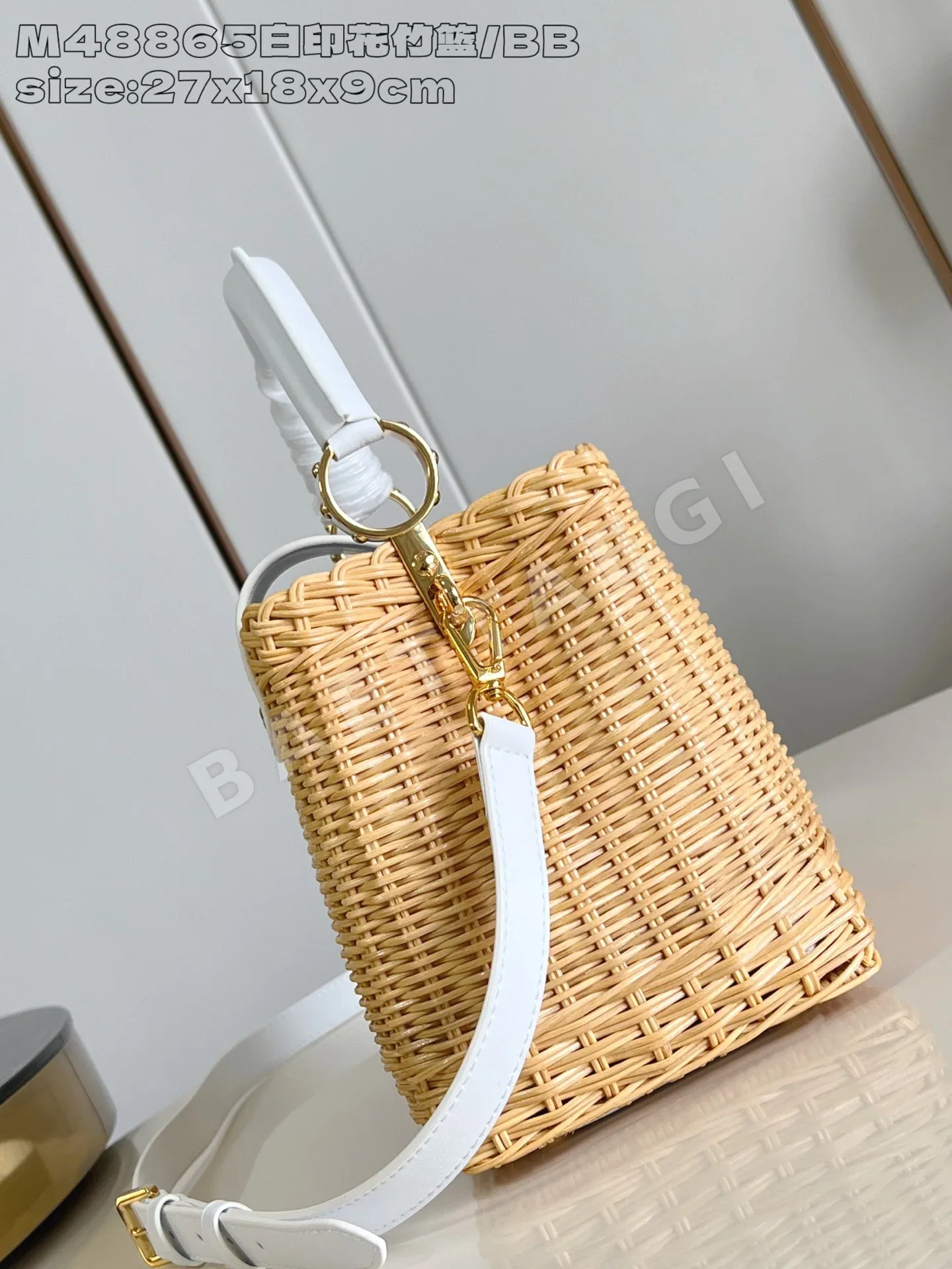 루이비통 M48865 화이트 카푸신 핸드백 BB 스몰 상세 이미지 3