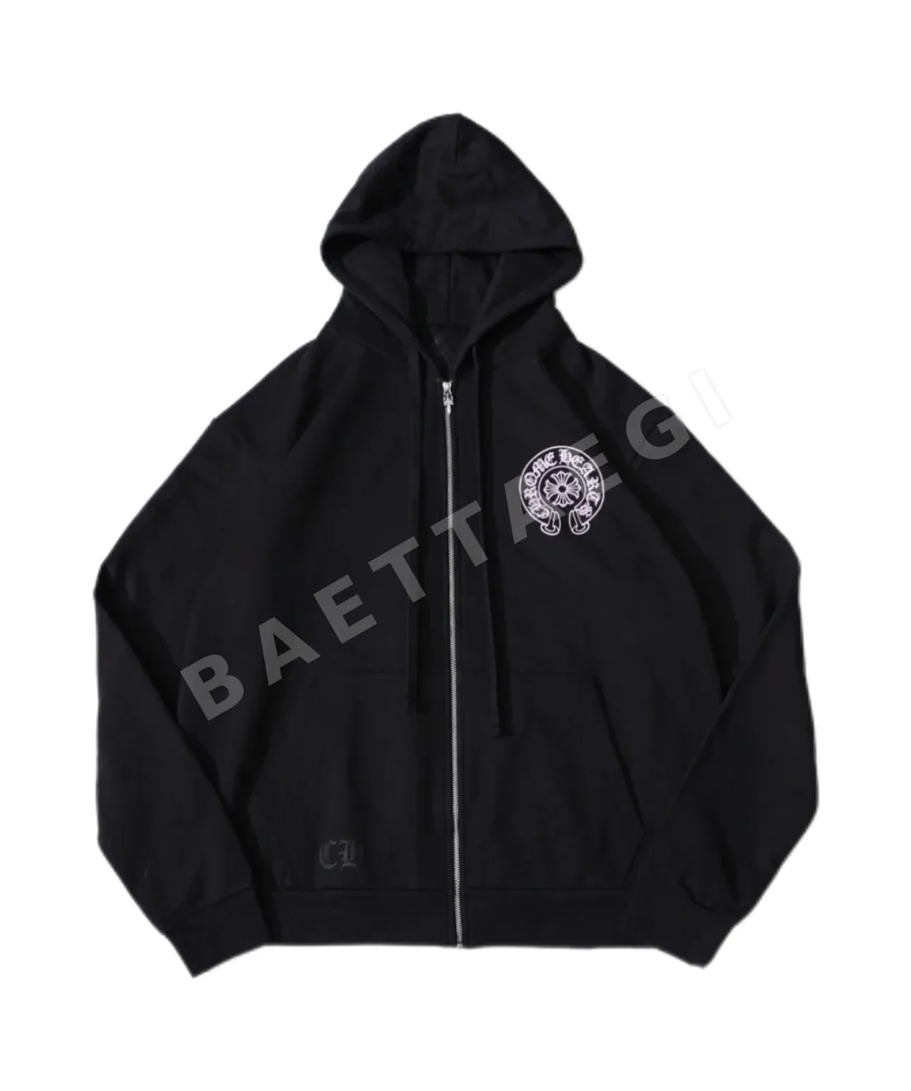크롬하츠 핑크 말굽 지퍼업 후드 파카 상세 이미지 1
