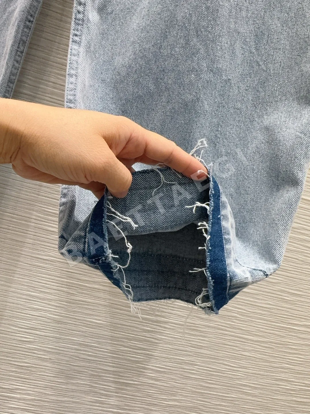 샤넬 데미지 가공 데님 여성 바지 상세 이미지 5