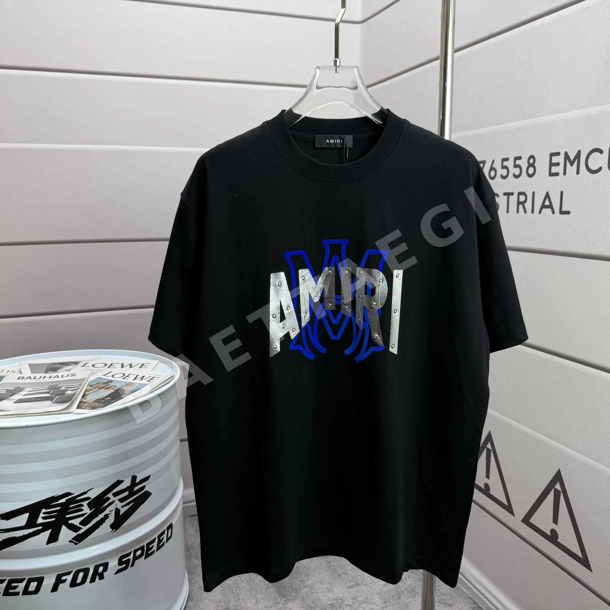 아미리 클래식 레터링 남성 반팔 티셔츠 91097