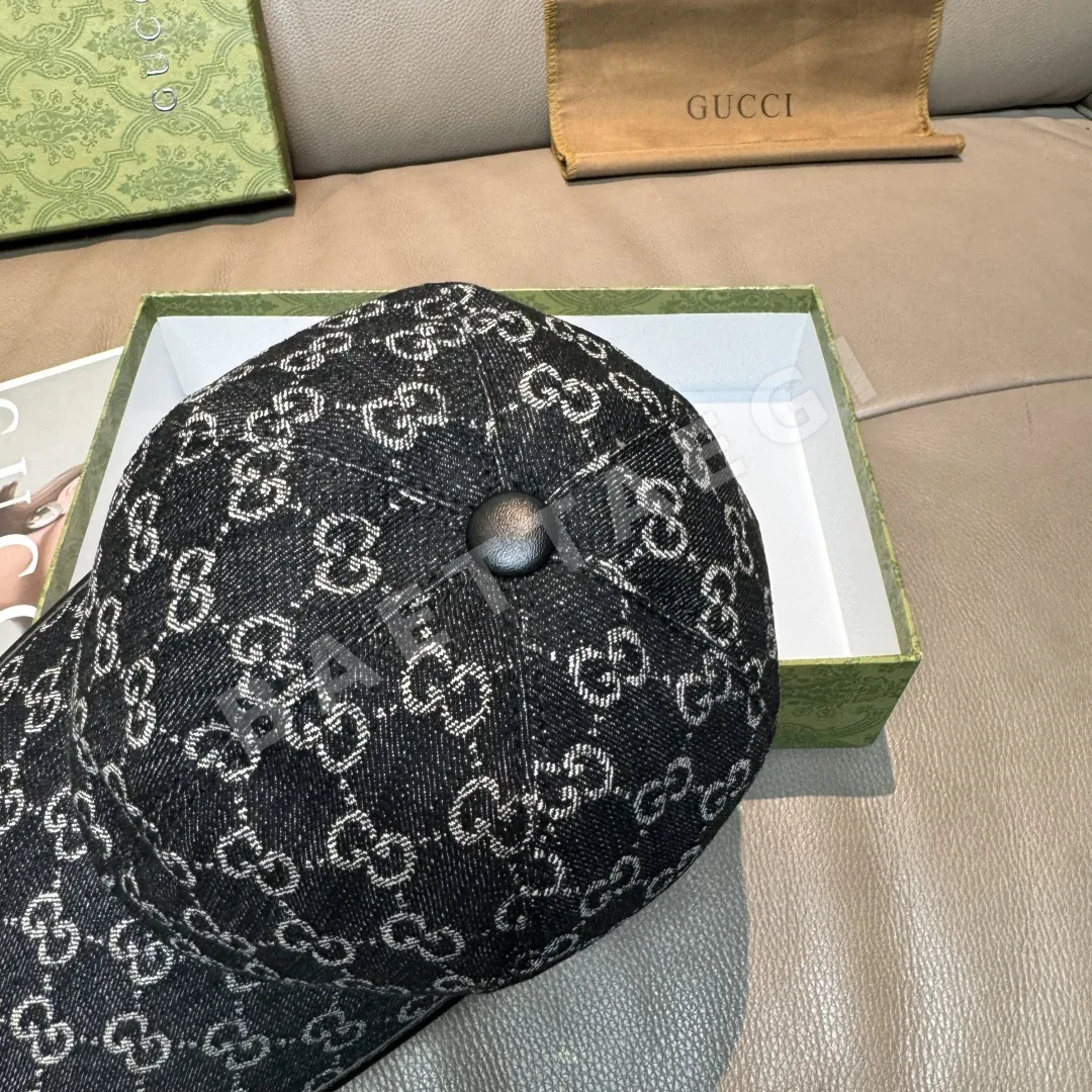 구찌 더블 G 데님 자카드 베이스볼 캡 상세 이미지 5