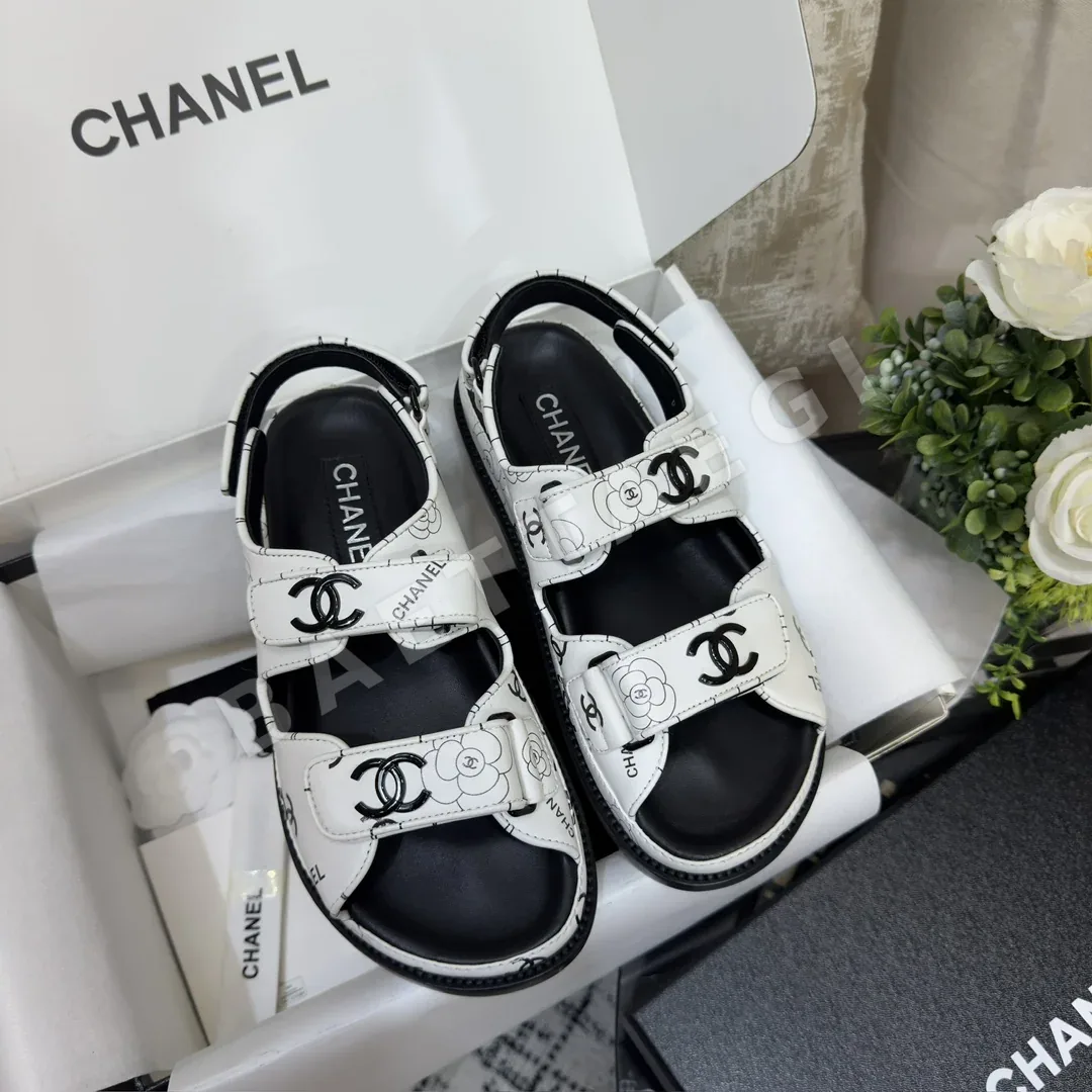 샤넬 카멜리아 그래피티 벨크로 비치슈즈 94244