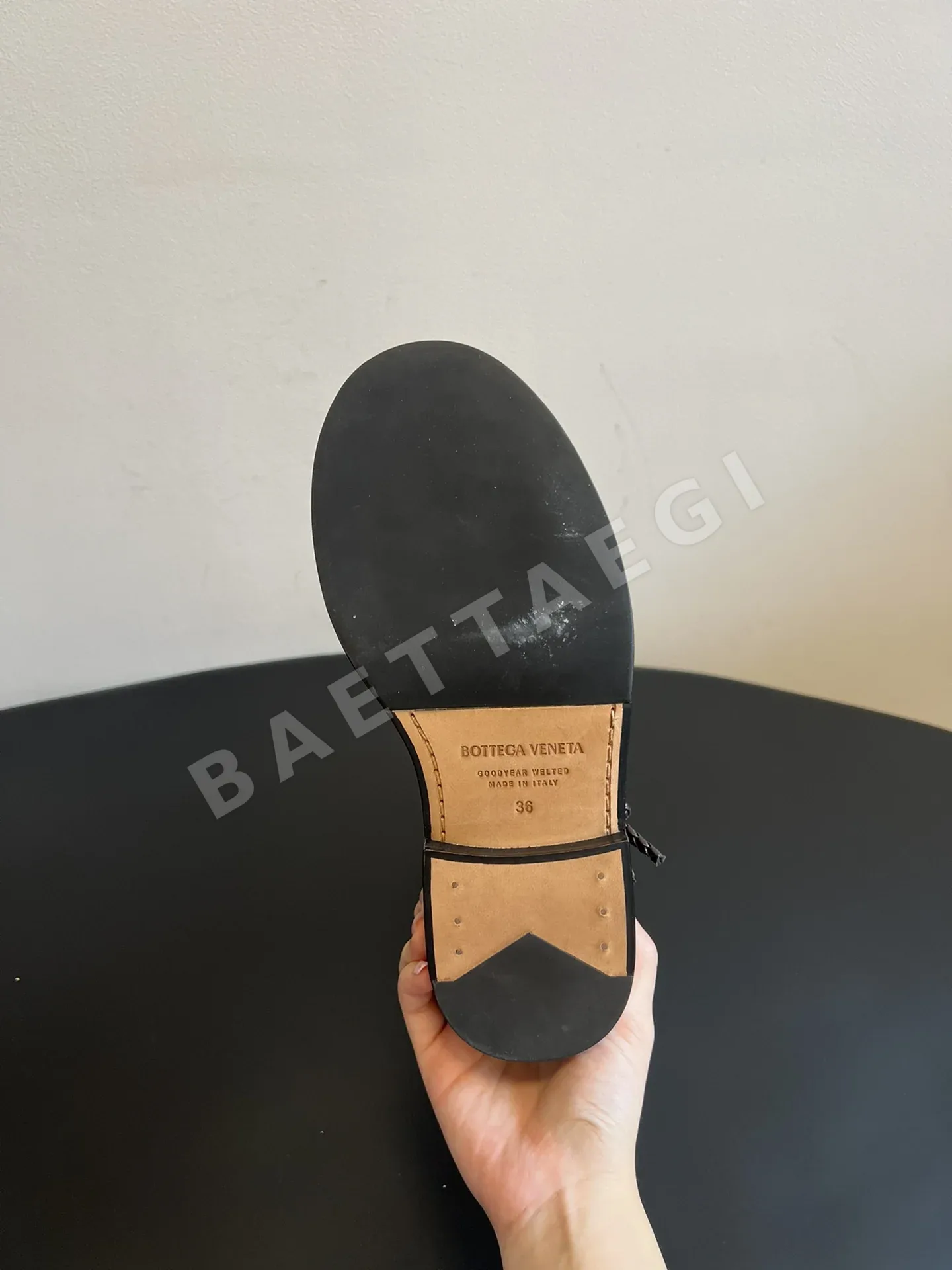 보테가베네타 우븐 가죽 라이딩 부츠 9874 상세 이미지 8