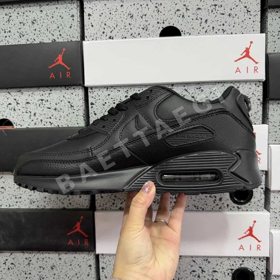 나이키 [XY] 에어 맥스 90 CZ5594-001 201052 Nike Air Max 90 Leather Triple Black 상세 이미지 3