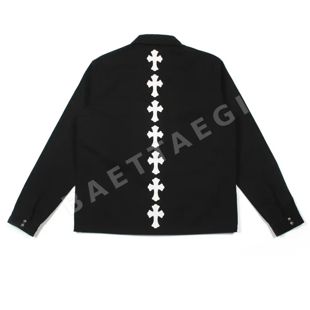 크롬하츠 화이트 천연 가죽 남성 자켓 상세 이미지 2