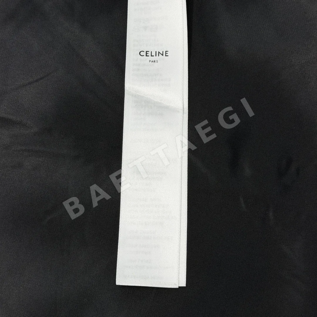 셀린느 울 혼방 가죽 소매 후드 자켓 상세 이미지 9