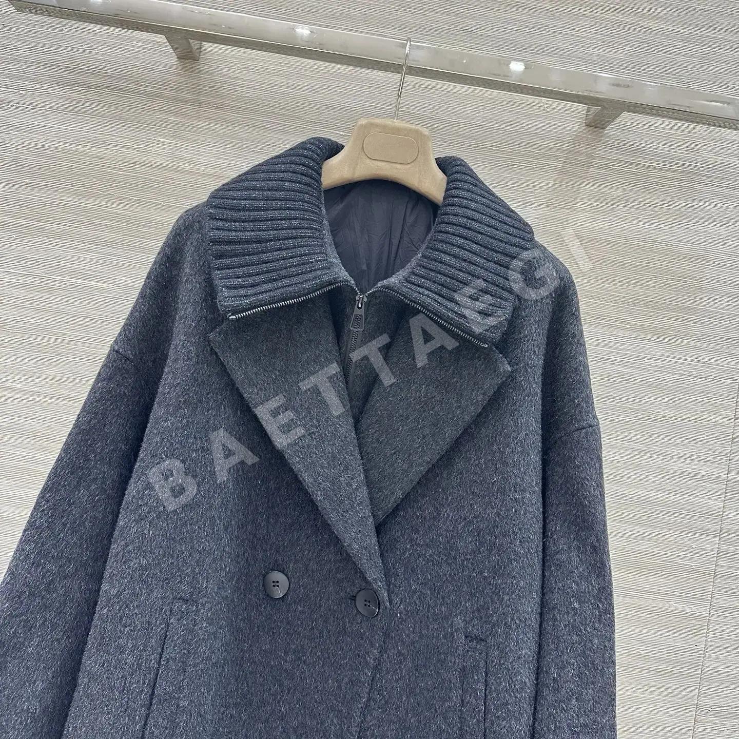 로로피아나 캐시미어 울 투피스 양면 코트 자켓 상세 이미지 2