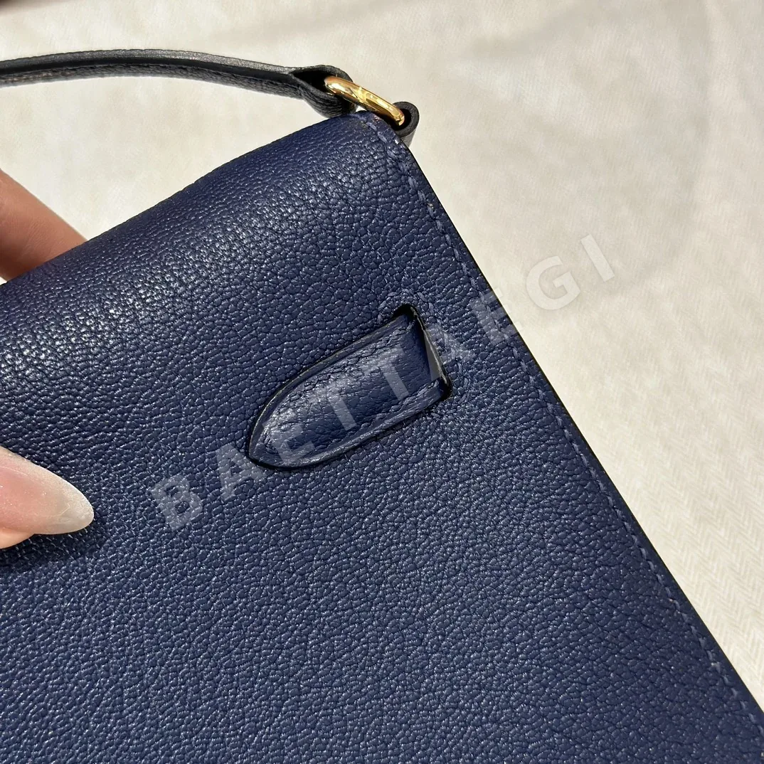 에르메스 켈리 엘란 사파이어 블루 염소가죽 가방 상세 이미지 3