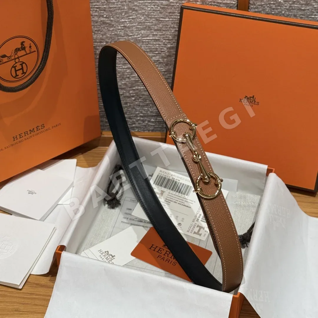 에르메스 헤리티지 H 버클 양면 가죽 벨트 상세 이미지 3