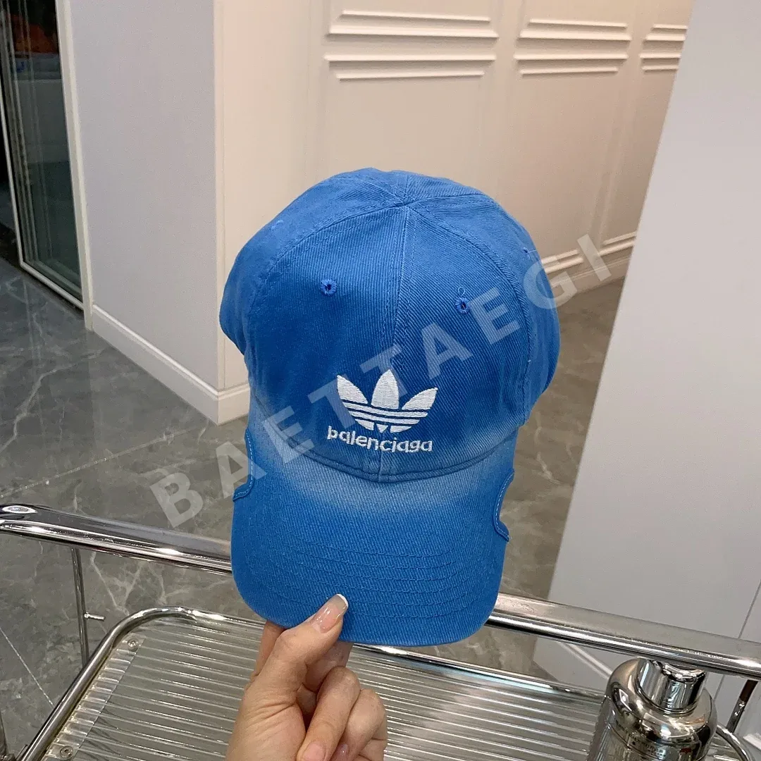 발렌시아가 절개 코튼 자수 베이스볼캡 상세 이미지 5