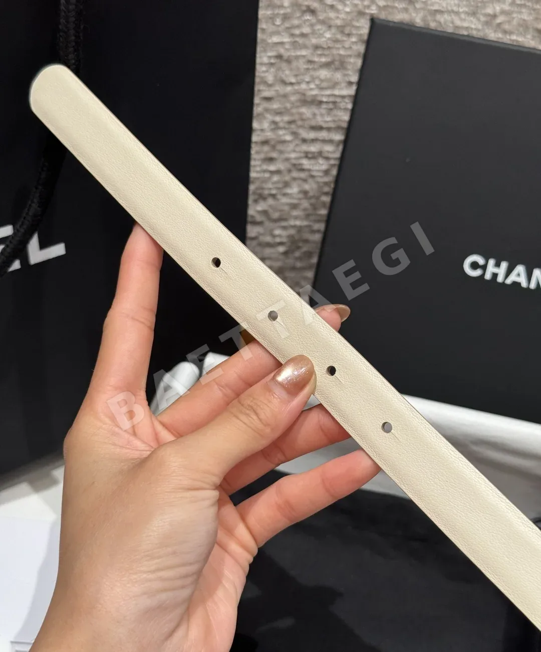 샤넬 타임리스 클래식 더블 C 양면 카프스킨 벨트 상세 이미지 7