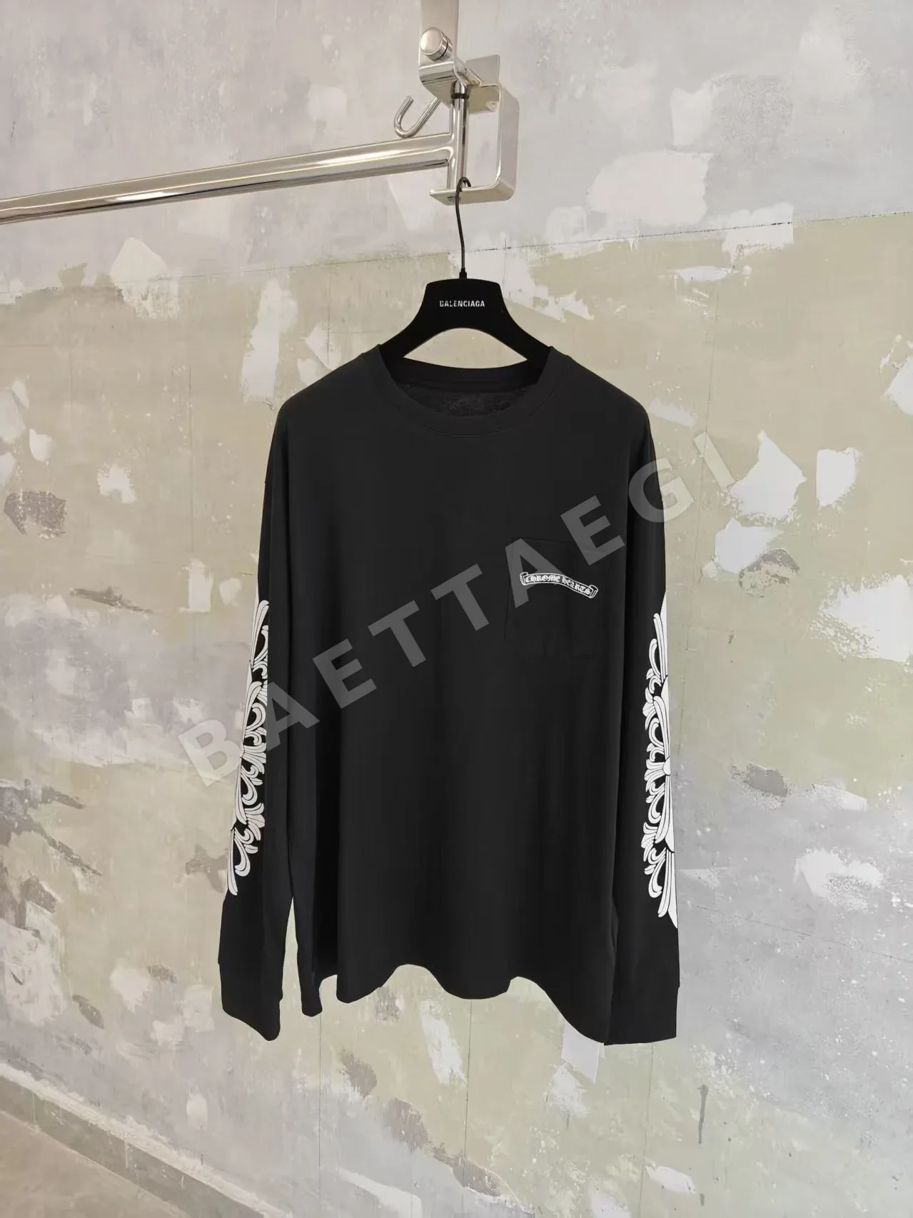 크롬하츠 그래피티 프린트 긴팔 티셔츠 163685