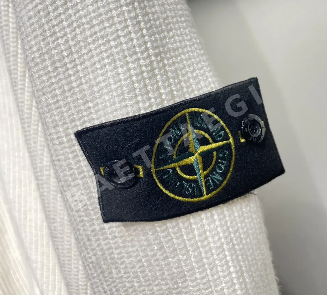 스톤아일랜드 뉴하이카라 배지 소매 랩 니트 집업 가디건 상세 이미지 6