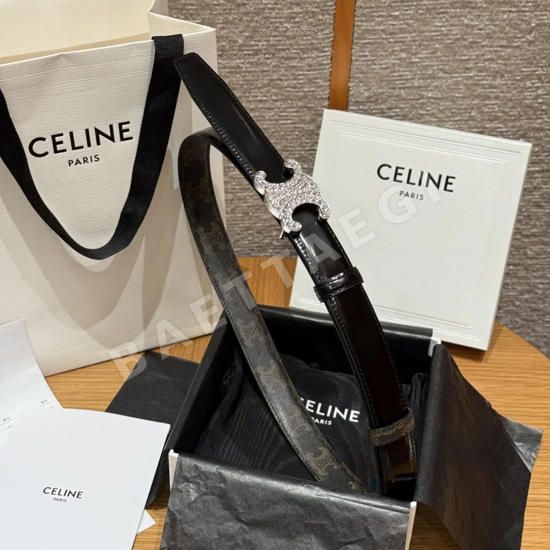 셀린느 트리옴프 버클 양면 가죽 벨트 상세 이미지 5