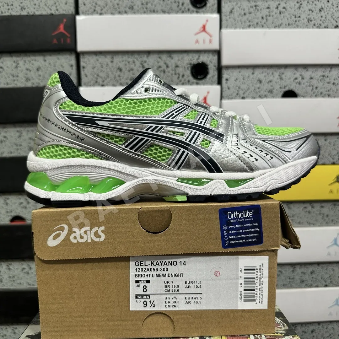 아식스 [LZ] 젤 카야노 14 1202A056-300 200572 Asics Gel-Kayano 14 Bright Lime Midnight