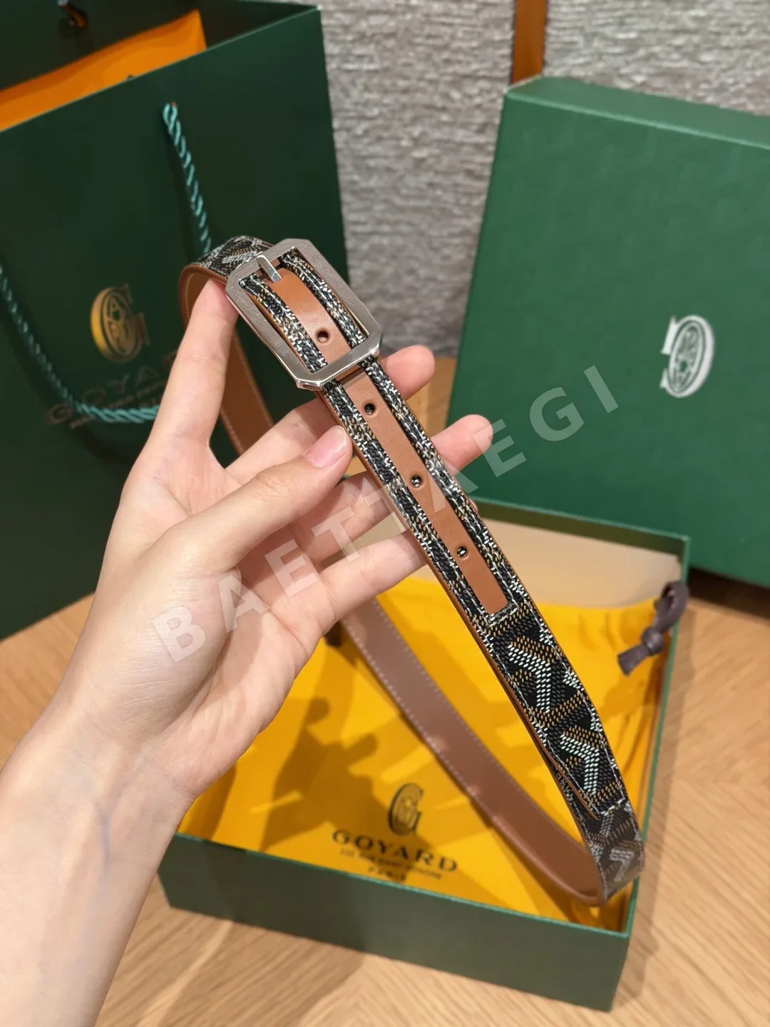 고야드 프레가트 20mm 가죽 벨트 상세 이미지 4