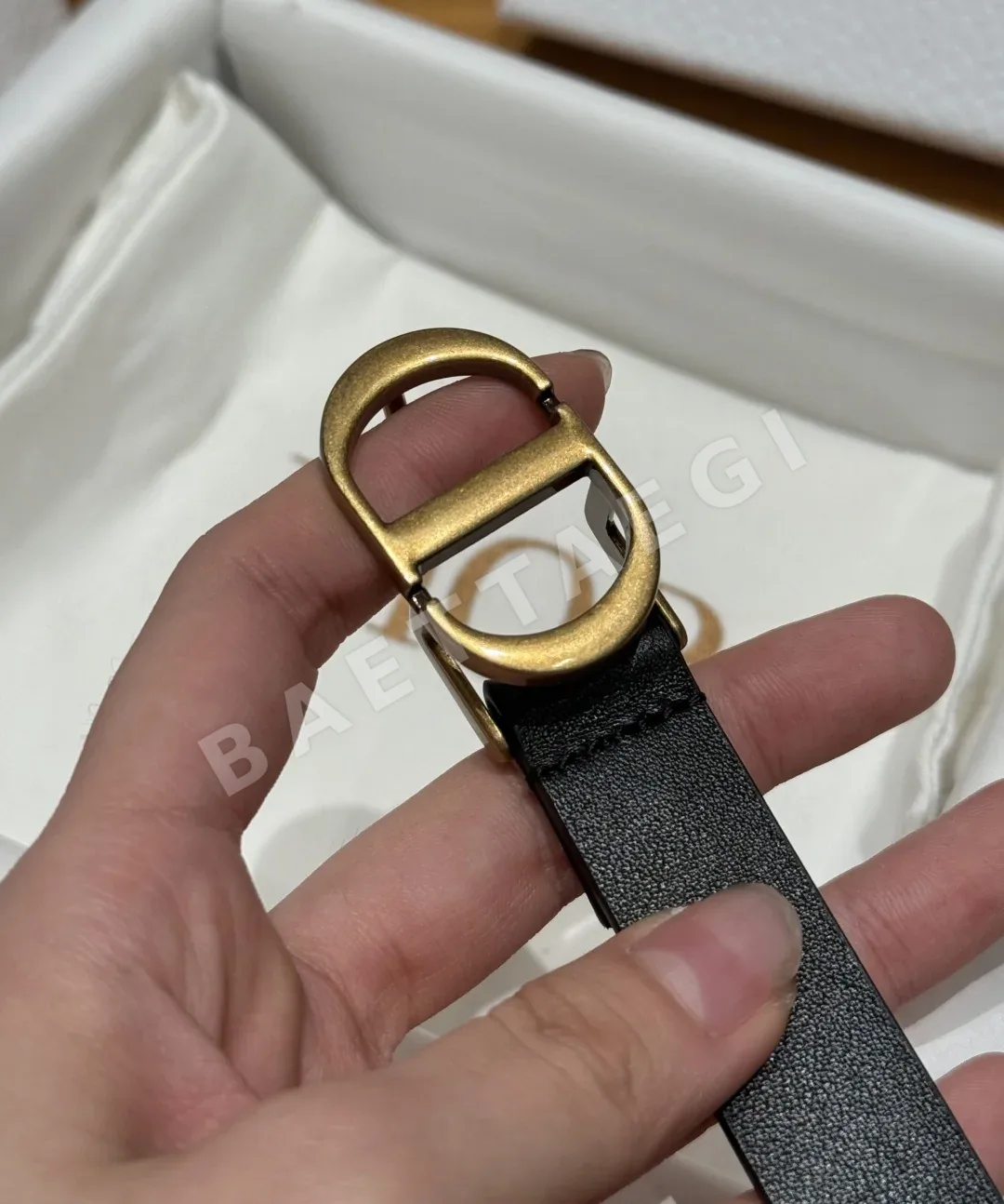 디올 몬테뉴 스터드 가죽 벨트 상세 이미지 7
