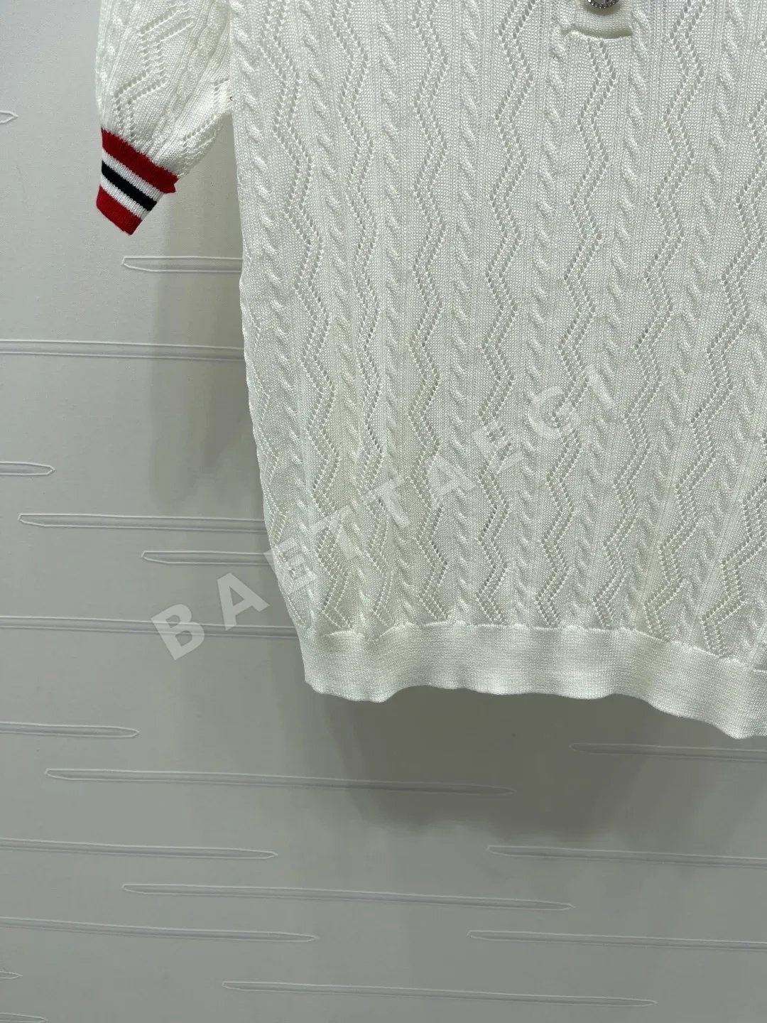 샤넬 시스루 카라 린넨 반팔 탑 상세 이미지 5