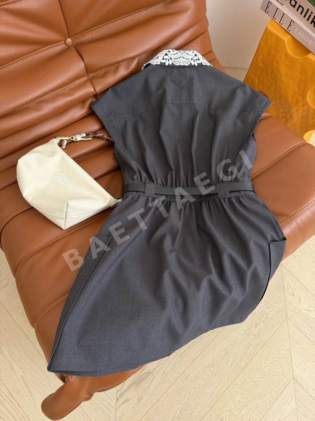 루이비통 레이스 크로셰 카라 원피스 상세 이미지 8