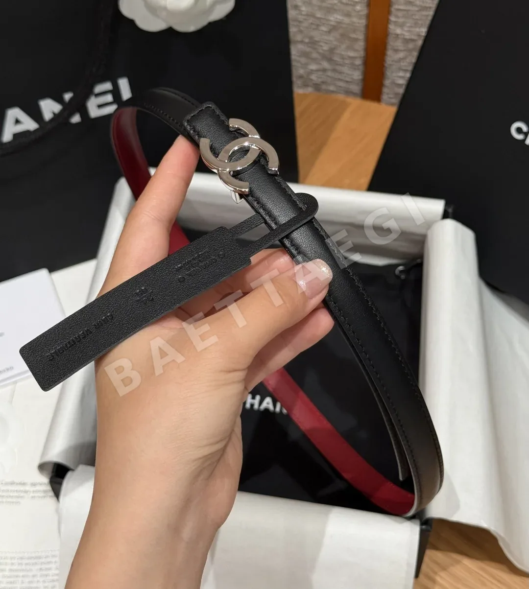 샤넬 더블 C 양면 가죽 벨트 상세 이미지 5