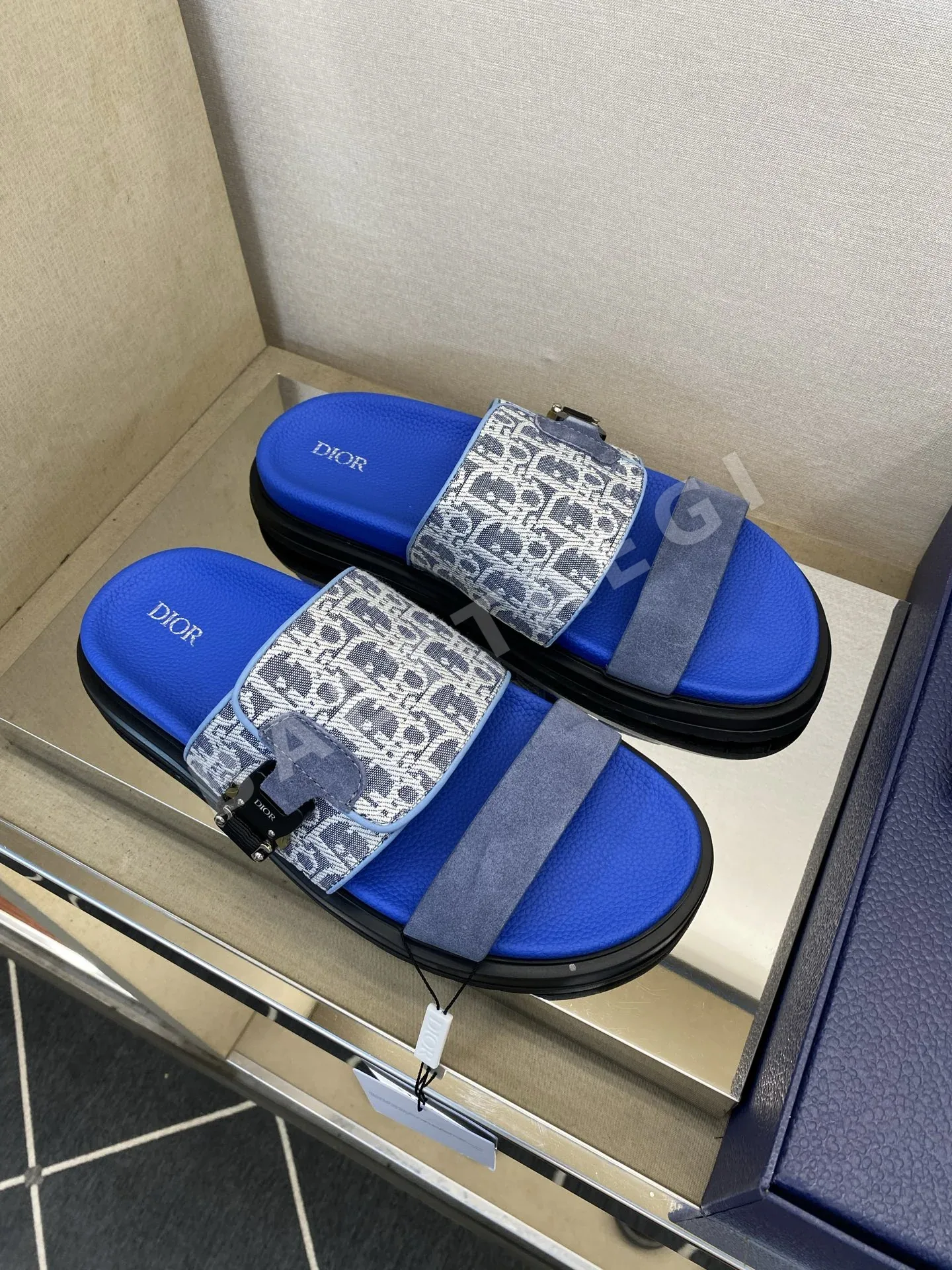 디올 남성 여름 울 캔버스 슬리퍼 상세 이미지 3