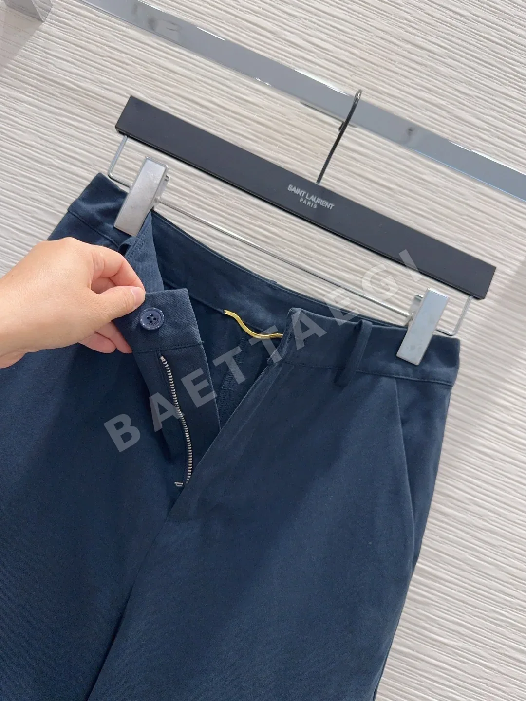 생로랑 와이드 레그 카고 여성 바지 상세 이미지 4