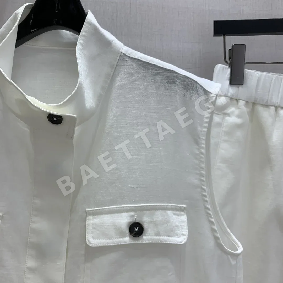 로로피아나 빈티지 스타일 린넨 민소매 베스트 세트 상세 이미지 4