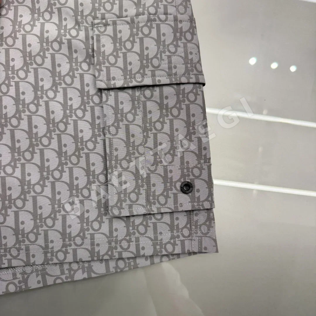 디올 오블리크 모노그램 메시 카고 남성 반바지 상세 이미지 7