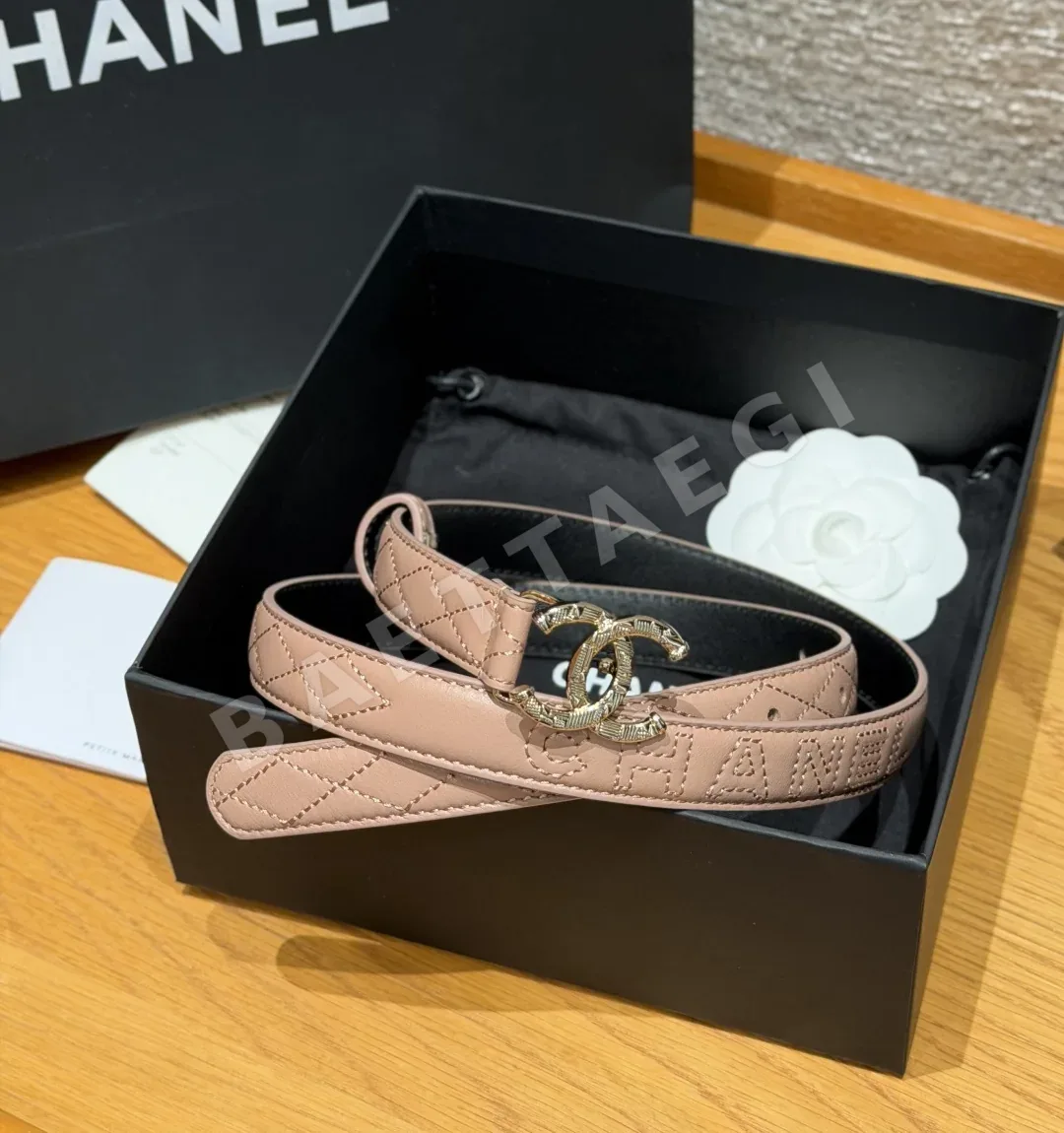 샤넬 퀼팅 램스킨 20mm 벨트 174247