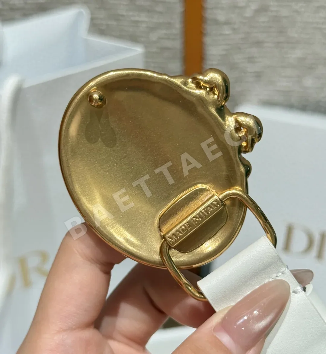 디올 메달리온 타원 버클 소가죽 벨트 상세 이미지 5