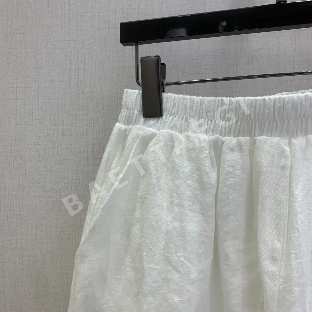 폴로 린넨 허리밴드 여성 반바지 상세 이미지 2