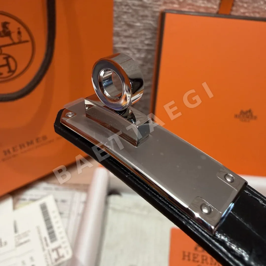 에르메스 켈리 버클 18mm 크로커다일 가죽 벨트 상세 이미지 6