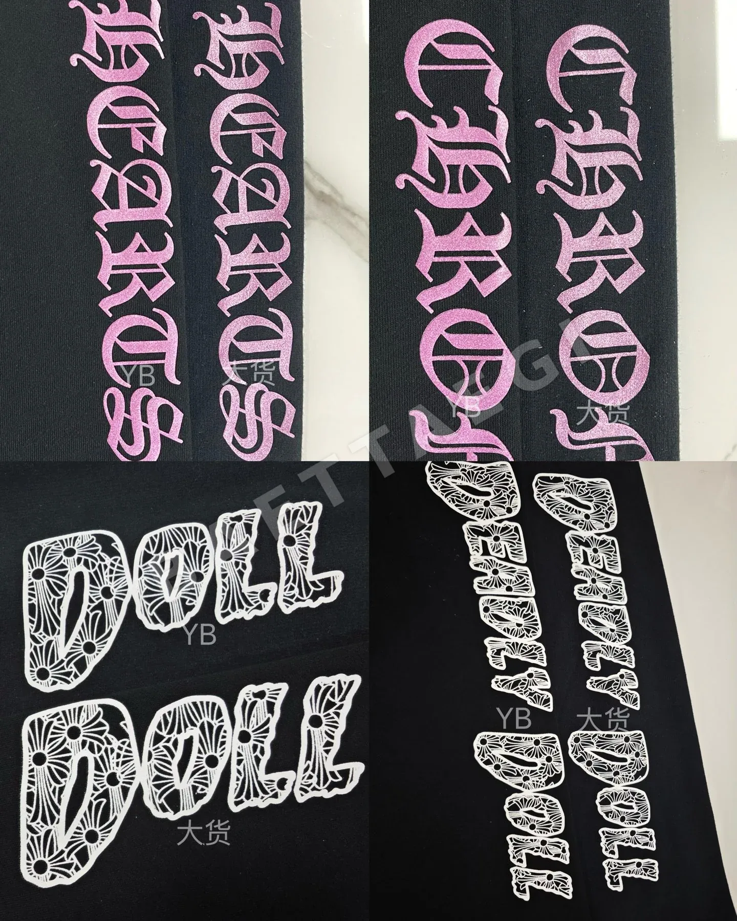 크롬하츠 CH Deadly Doll 크로스 프린트 남성 후드 상세 이미지 8